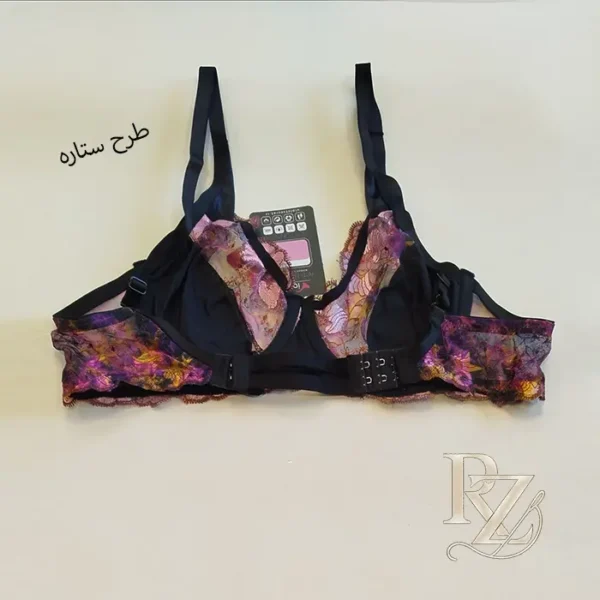 خرید ست زنانه مدل ستاره | ست لباس زیر ساتن و تور گاز فانتزی