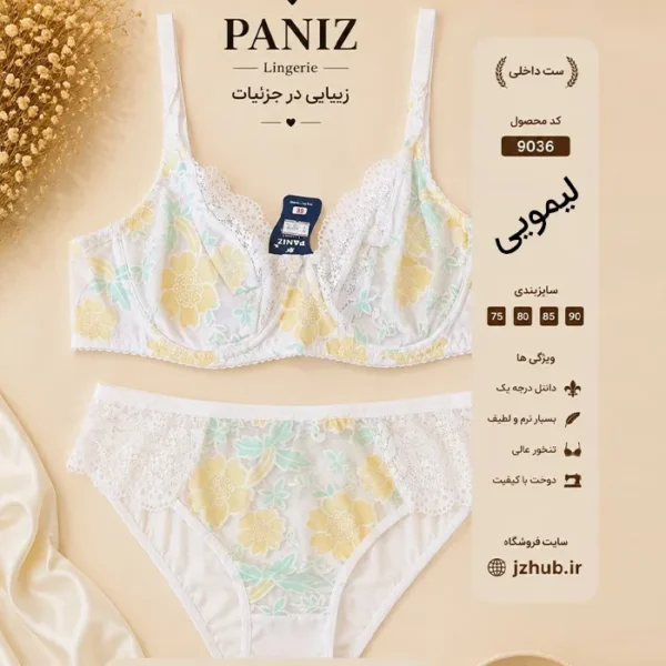 ست لباس زیر زنانه برند پانیذ کیفیت ممتاز و راحتی بالا - Image 4