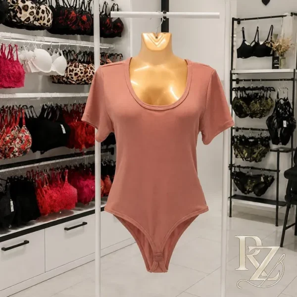 بادی زنانه نیم آستین درجه ۱ پارچه کبریتی فانریپ بسیار لطیف - Image 4